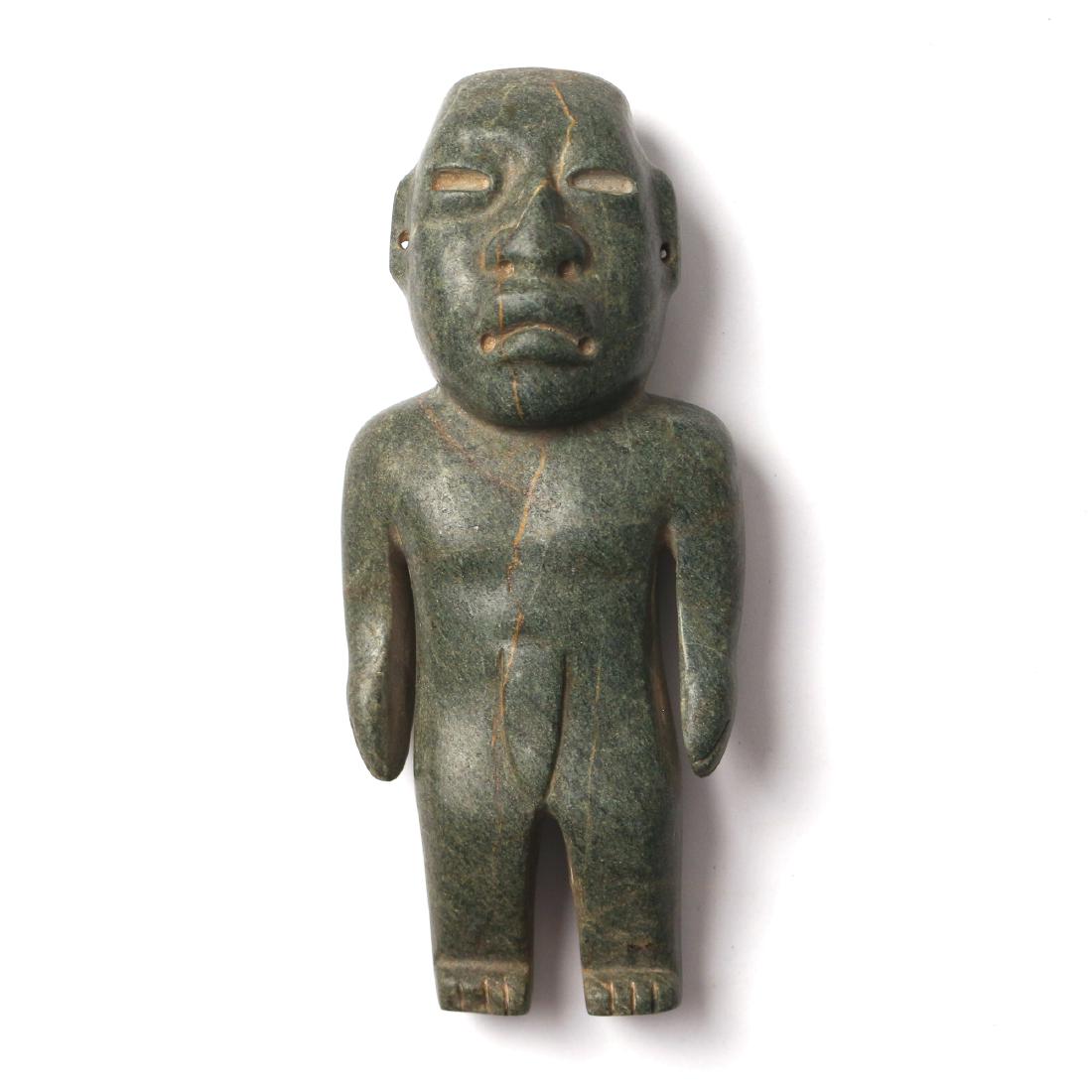 PRECOLUMBIAN OLMEC GREENSTONE FIGURE (1 of 5)