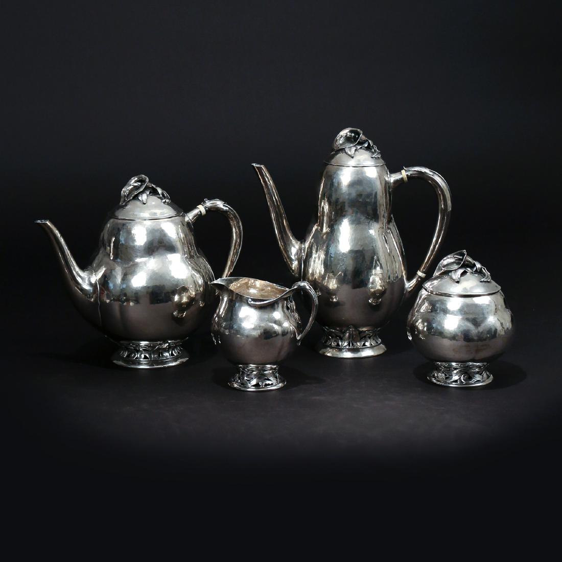 (4pc) PEER SMED SILVER TEA & COFFEE SERVICE (1 of 9)