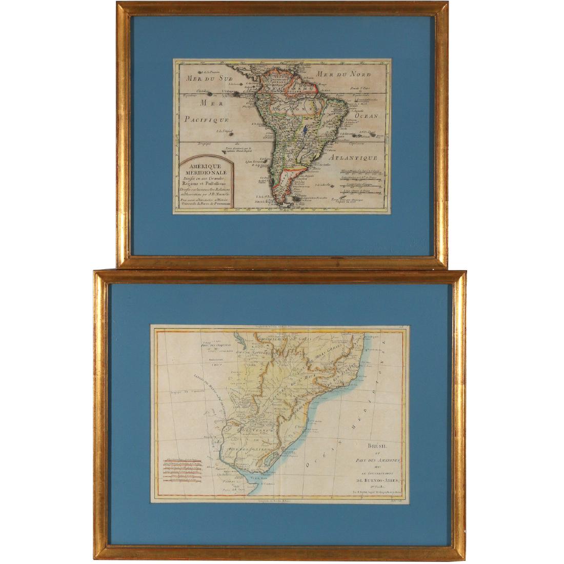 (2pc) ANTIQUE MAPS OF SOUTH AMERICA (1 of 5)