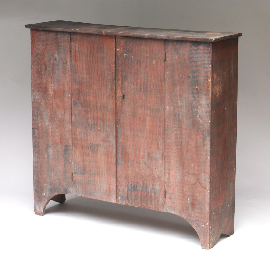 AMERICAN GRAIN-PAINTED WALL CUPBOARD (1 of 8)