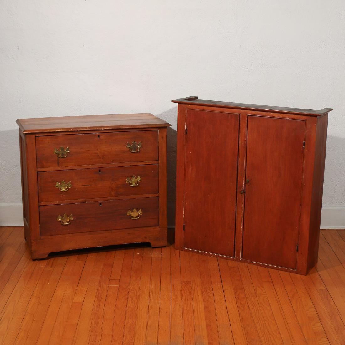 (2pc) PRIMITIVE AMERICAN CASE FURNITURE (1 of 5)