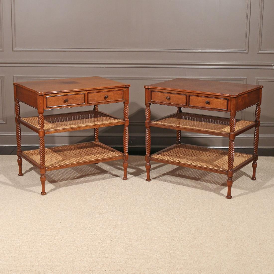 PAIR REGENCY-STYLE MAHOGANY END TABLES (1 of 5)