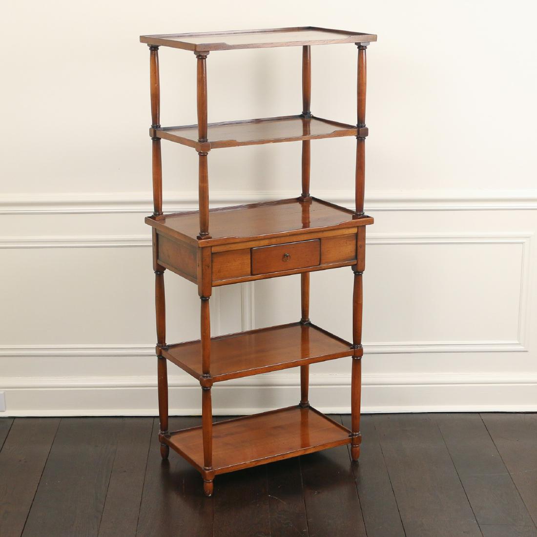 REGENCY-STYLE WALNUT ETAGERE (1 of 4)