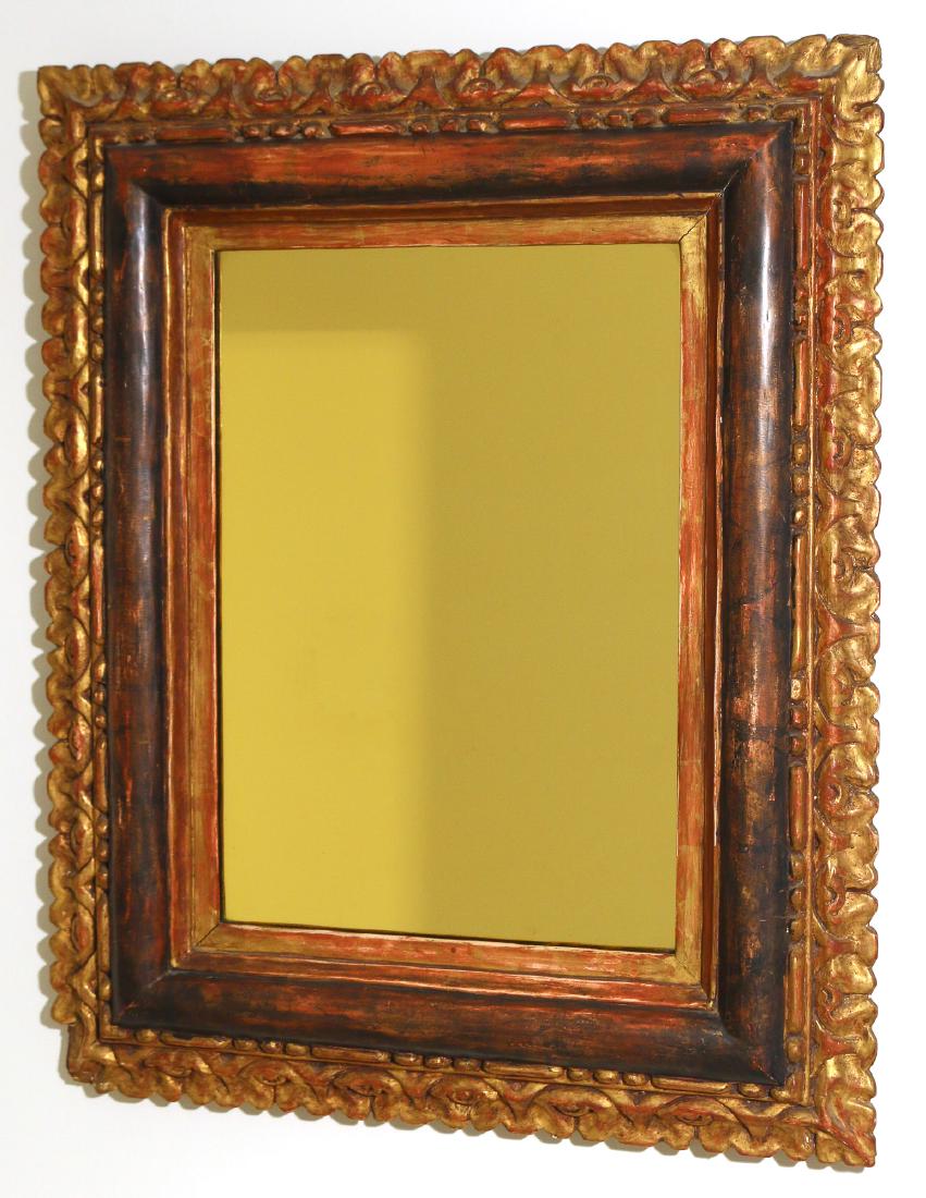 ANTIQUE GILT CARVED WALL MIRROR (1 of 3)