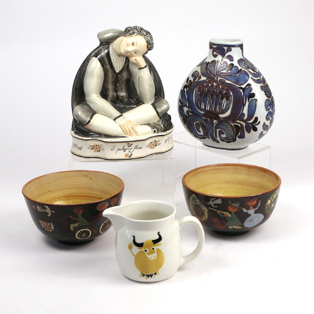 (5pc) MISC. EUROPEAN POTTERY (1 of 6)