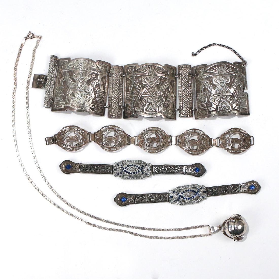 (5pc) MISC. SILVER & OTHER JEWELRY (1 of 5)