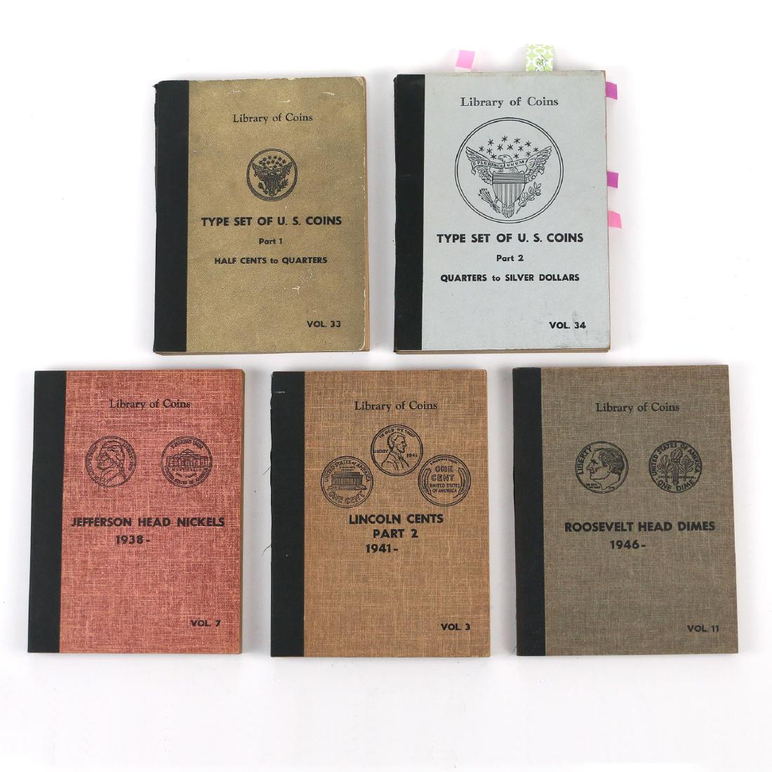 (5pc) COINAGE "LIBRARY OF COINS" PARTIALLY FILLED (1 of 7)