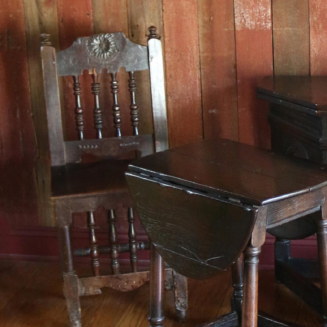 EARLY 18TH C. SPINDLE BACK SIDE CHAIR (1 of 1)