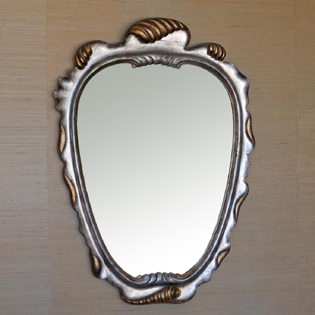 ITALIAN SILVERED & GILT WALL MIRROR (1 of 3)