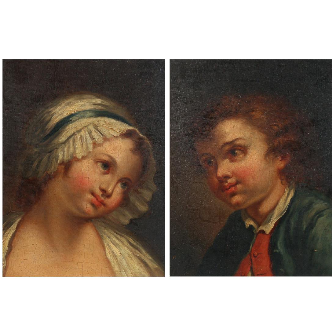 (2pc) CONTINENTAL SCHOOL, 18th Century (1 of 6)