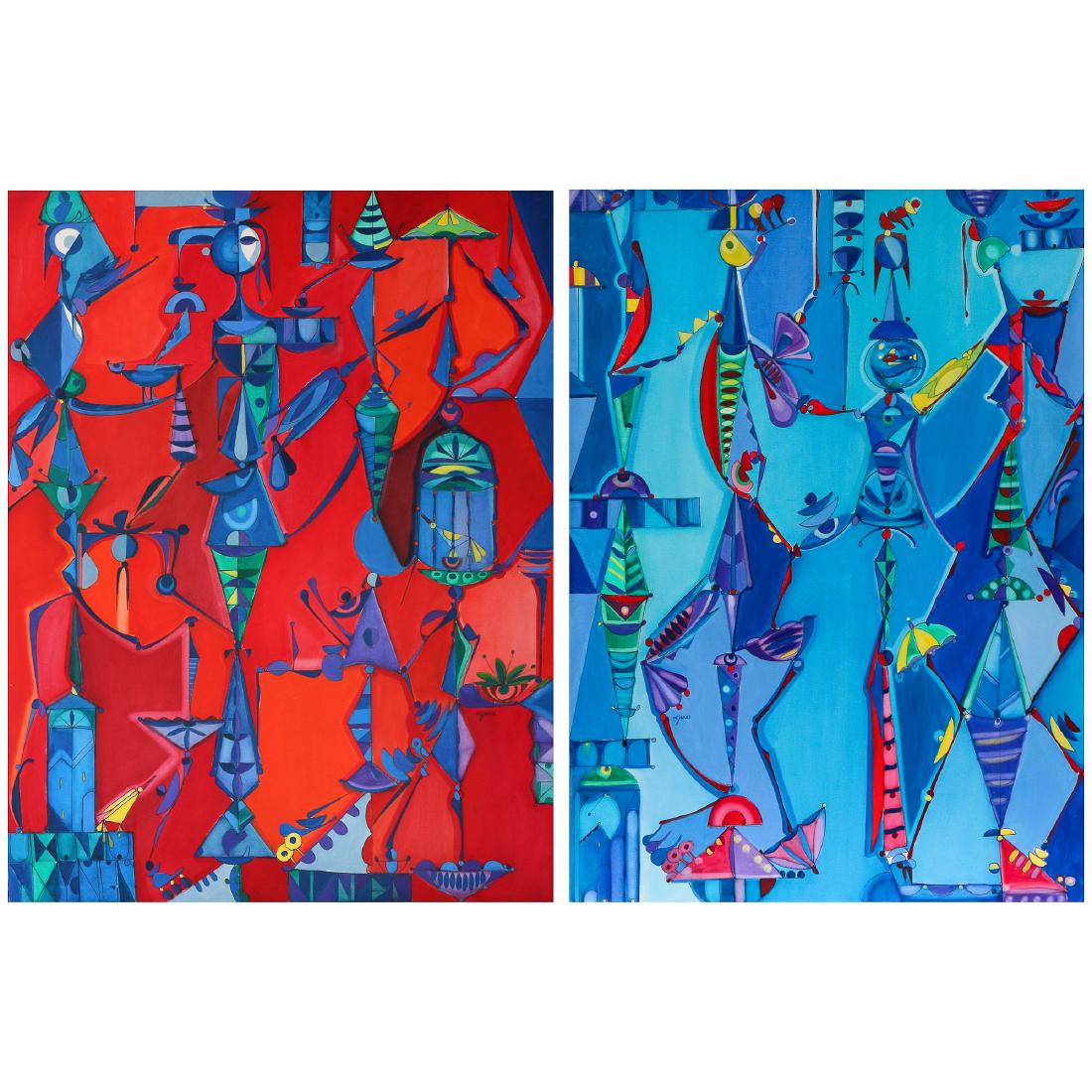 (2pc) JOSE MIJARES FERNANDEZ (Cuban, 1921-2004) (1 of 10)