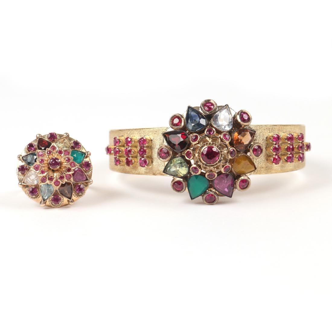 (2pc) MULTI STONE GOLD JEWELRY (1 of 8)