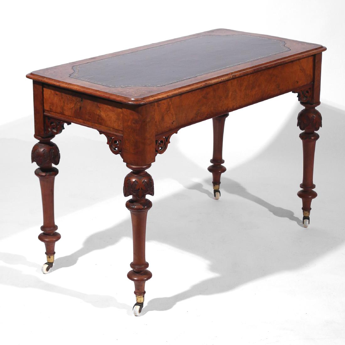 ENGLISH INLAID WALNUT WRITING TABLE (1 of 6)