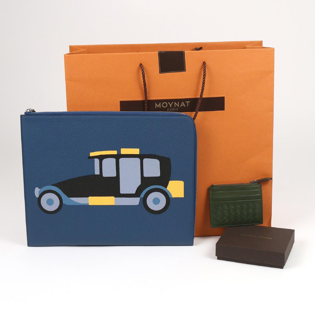 (2pc) MOYNAT DOCUMENT BAG & VENETA WALLET (1 of 2)