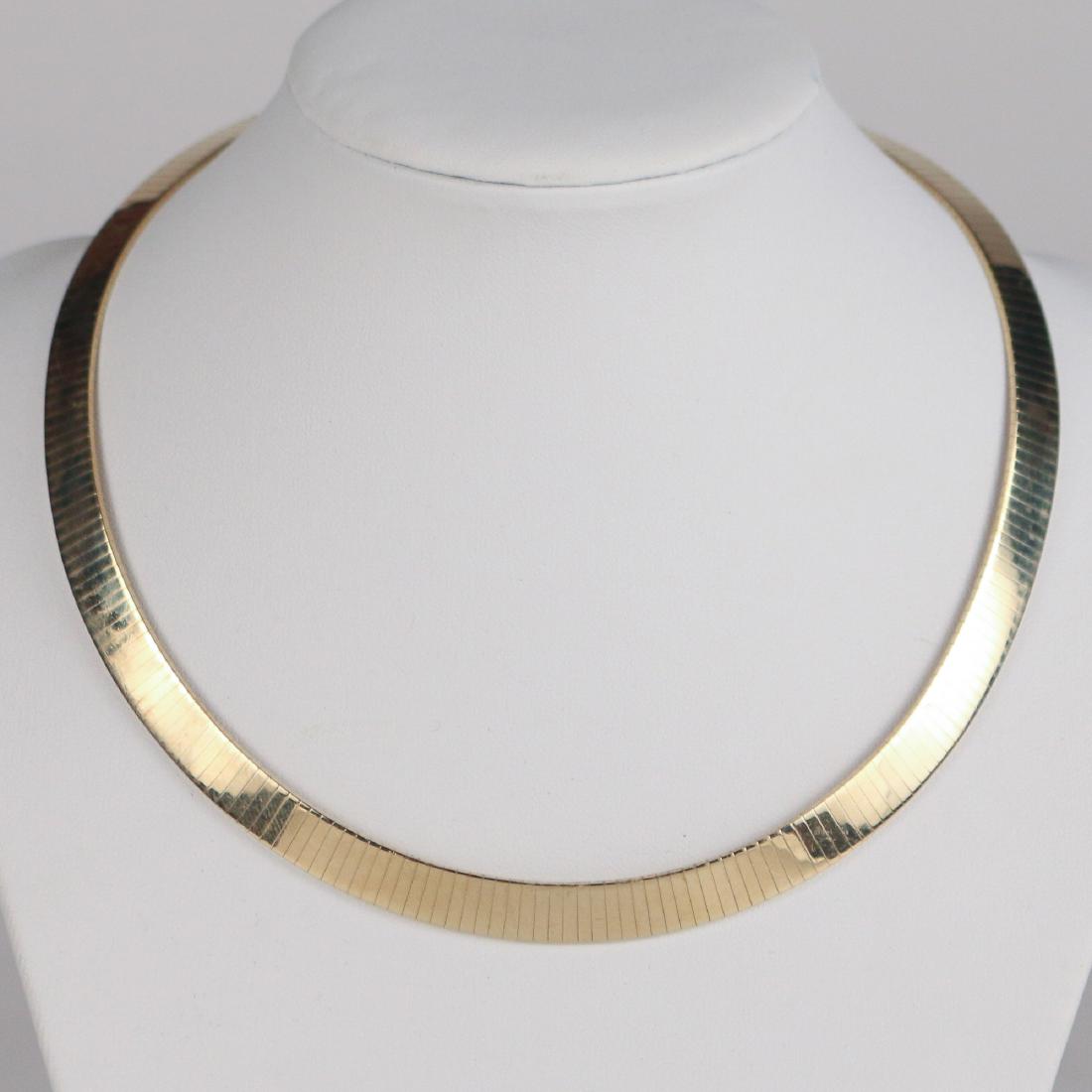 GOLD OMEGA CHAIN CHOKER NECKLACE
