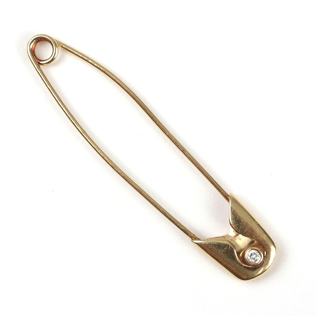 DIAMOND & GOLD SAFETY PIN (1 of 3)