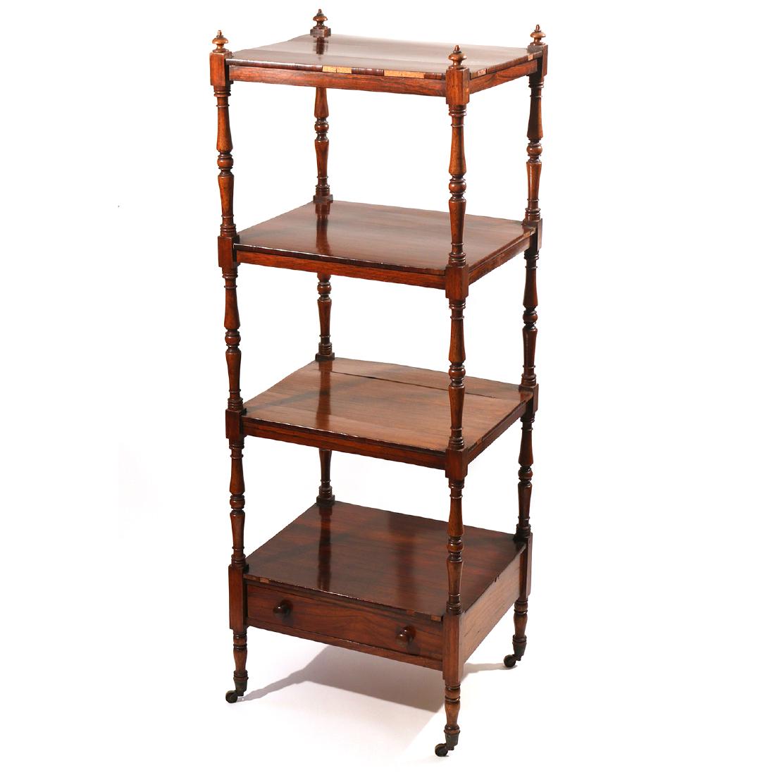 ENGLISH REGENCY ROSEWOOD ETAGERE (1 of 7)