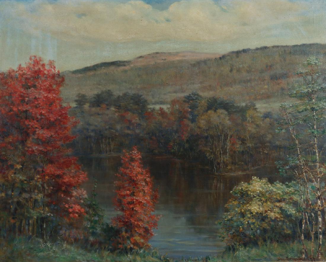 ALICE McHARG SMITH (American, 1876-1962): Along Coolidge Highway oil on canvas h. 24 w. 30 in. overall: 32 x 38 in.