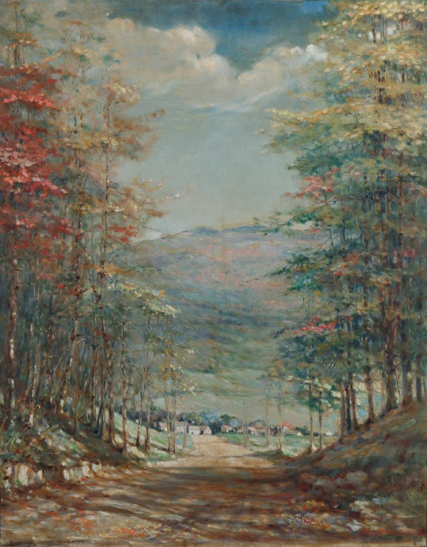 ALICE McHARG SMITH (American, 1876-1962): View through a clearing oil on canvas h. 30-1/2 w. 24-1/4 in. overall: 41 x 35 in. signed lower right