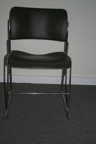 554) DAVID ROWLAND SPACE SAVING FURNITURE CHAIR: 554) DAVID ROWLAND SPACE SAVING FURNITURE, SET OF 12 -40/4 STACKABLE CHAIRS, THE GENERAL FIREPROOFING COMPANY, 1960'S, W/DAMAGE;