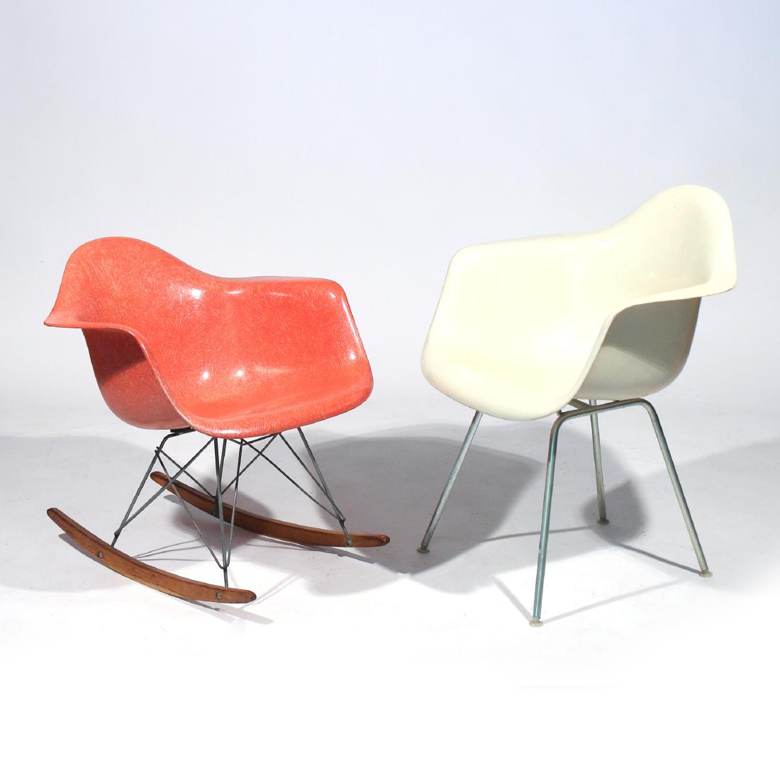 (2pc) EAMES FIBERGLASS SHELL CHAIRS (1 of 6)