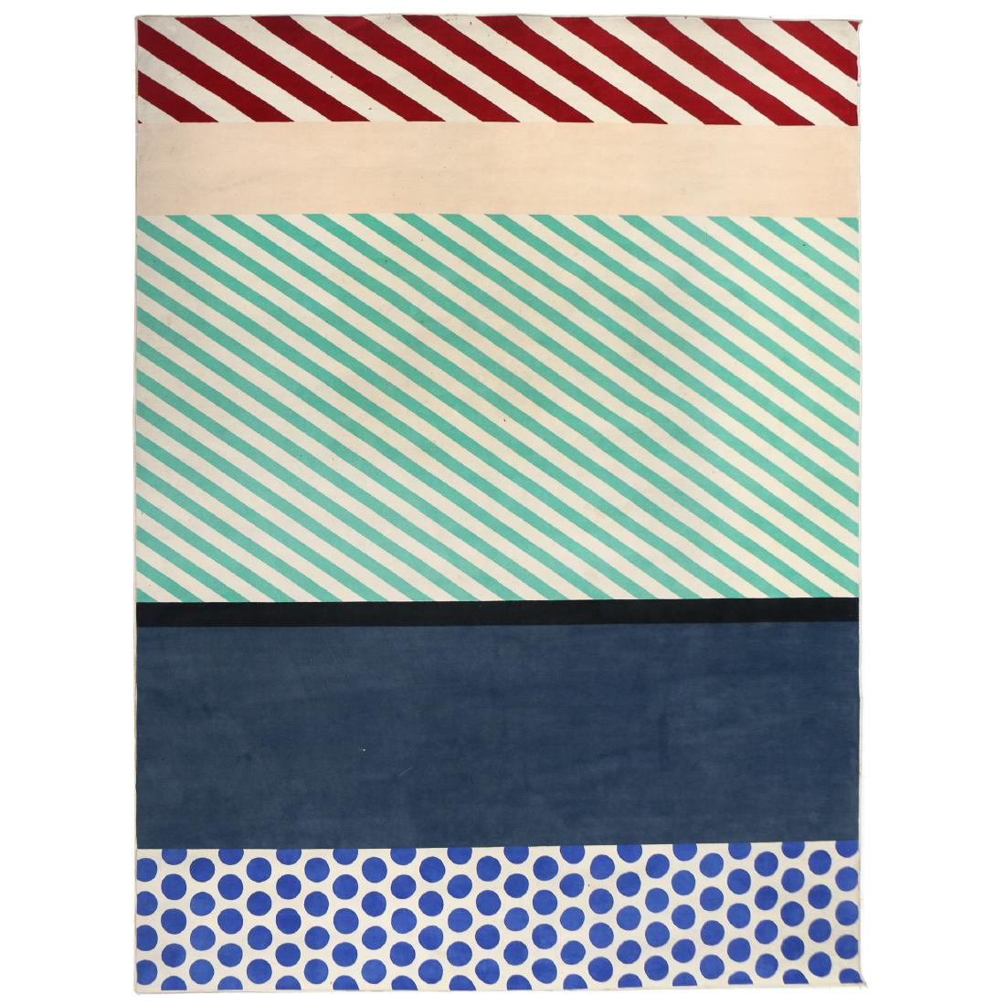 CARPET AFTER ROY LICHTENSTEIN: ‘dialog art collection’, manufactured by Vorkerk Teppichwerke, Hameln h. 13ft-2in. w. 9ft-11in.