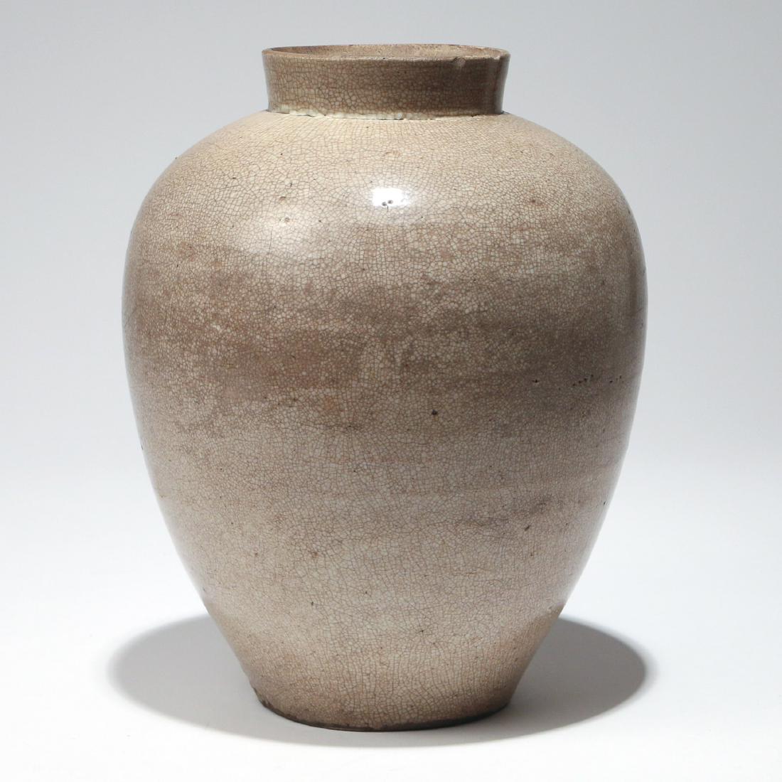 EARLY CHINESE GLAZED STONEWARE JAR (1 of 6)