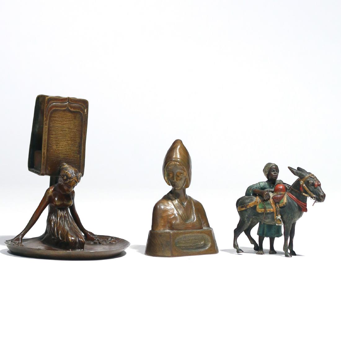 (3pc) BRONZES & BRONZE TABLE ITEMS (1 of 7)