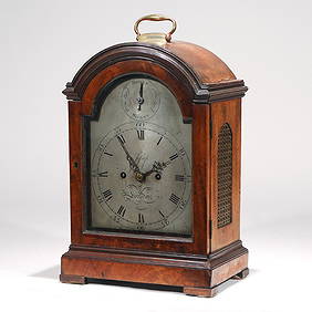 GEORGE III MAHOGANY BRACKET CLOCK (1 of 10)
