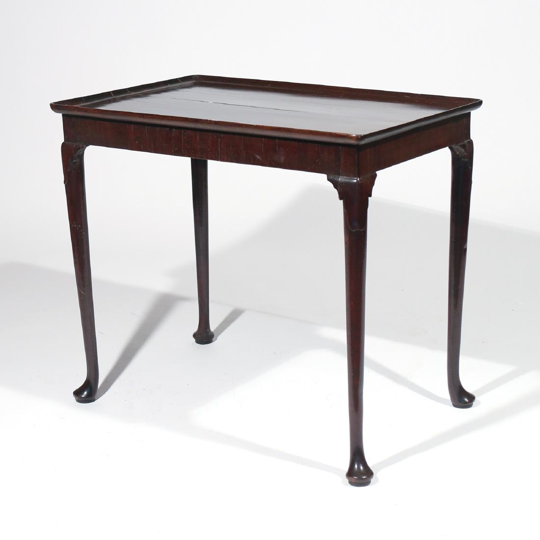 QUEEN ANNE MAHOGANY TRAY-TOP SIDE TABLE (1 of 6)