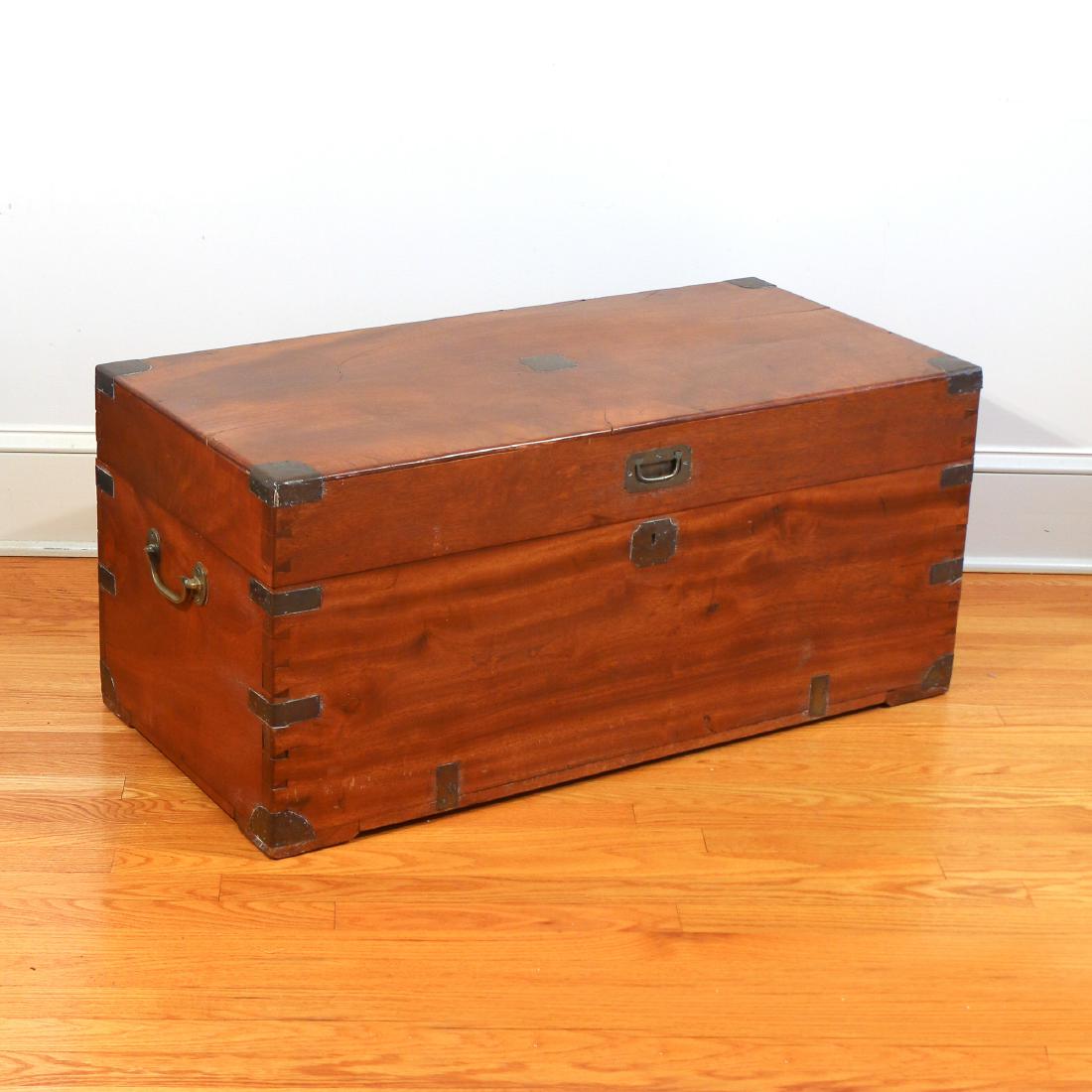 BRASS MOUNTED CAMPHORWOOD STORAGE CHEST (1 of 2)