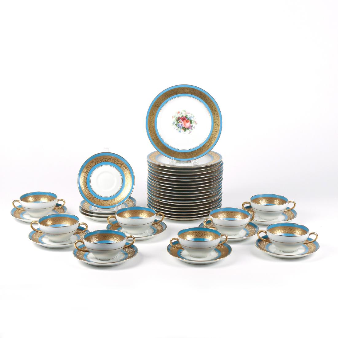 (39pc) CHARLES AHRENFELDT LIMOGES DESERT SET (1 of 8)