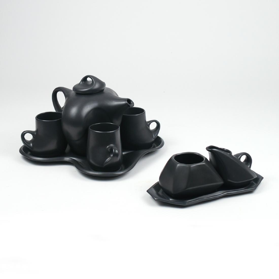 (9pc) PETER SAENGER BLACKWARE TEA SET (1 of 4)