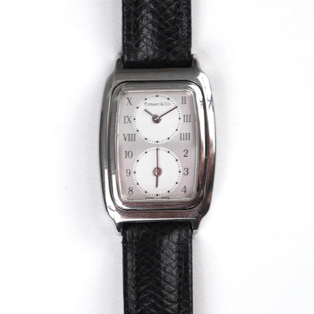 TIFFANY & Co. STAINLESS STEEL GMT WRISTWATCH (1 of 5)