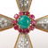 EMERALD, RUBY, DIAMOND & 18k GOLD CROSS PENDANT - 2