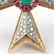 EMERALD, RUBY, DIAMOND & 18k GOLD CROSS PENDANT - 3