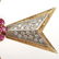 EMERALD, RUBY, DIAMOND & 18k GOLD CROSS PENDANT - 4