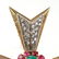 EMERALD, RUBY, DIAMOND & 18k GOLD CROSS PENDANT - 5