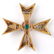 EMERALD, RUBY, DIAMOND & 18k GOLD CROSS PENDANT - 8