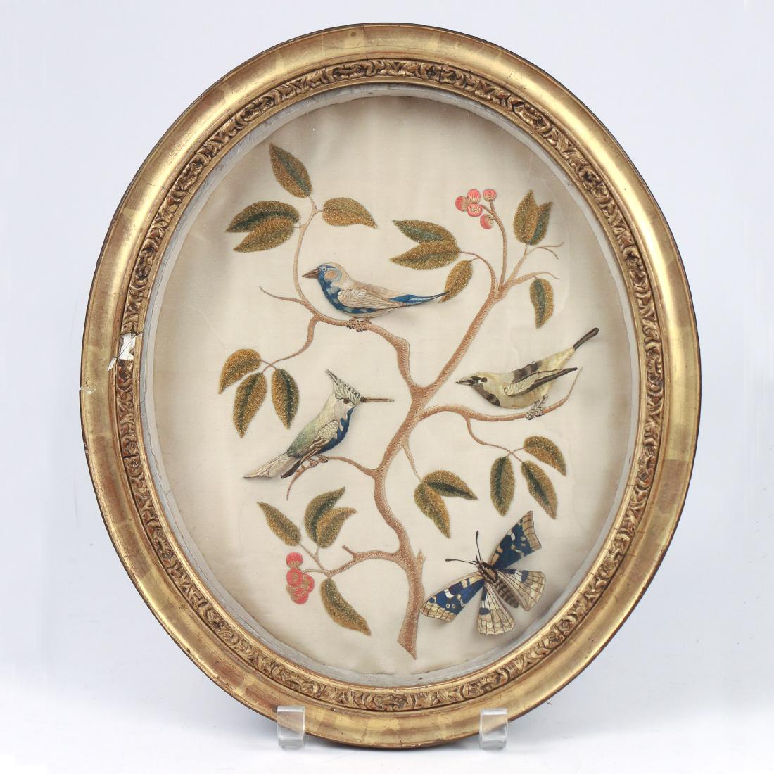 ANTIQUE SILK EMBROIDERY (1 of 2)