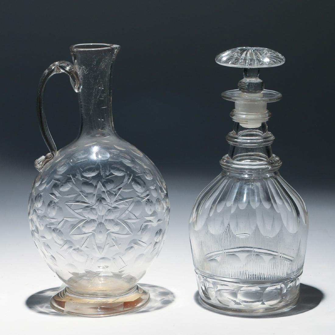(2pc) ANTIQUE GLASS DECANTERS (1 of 7)
