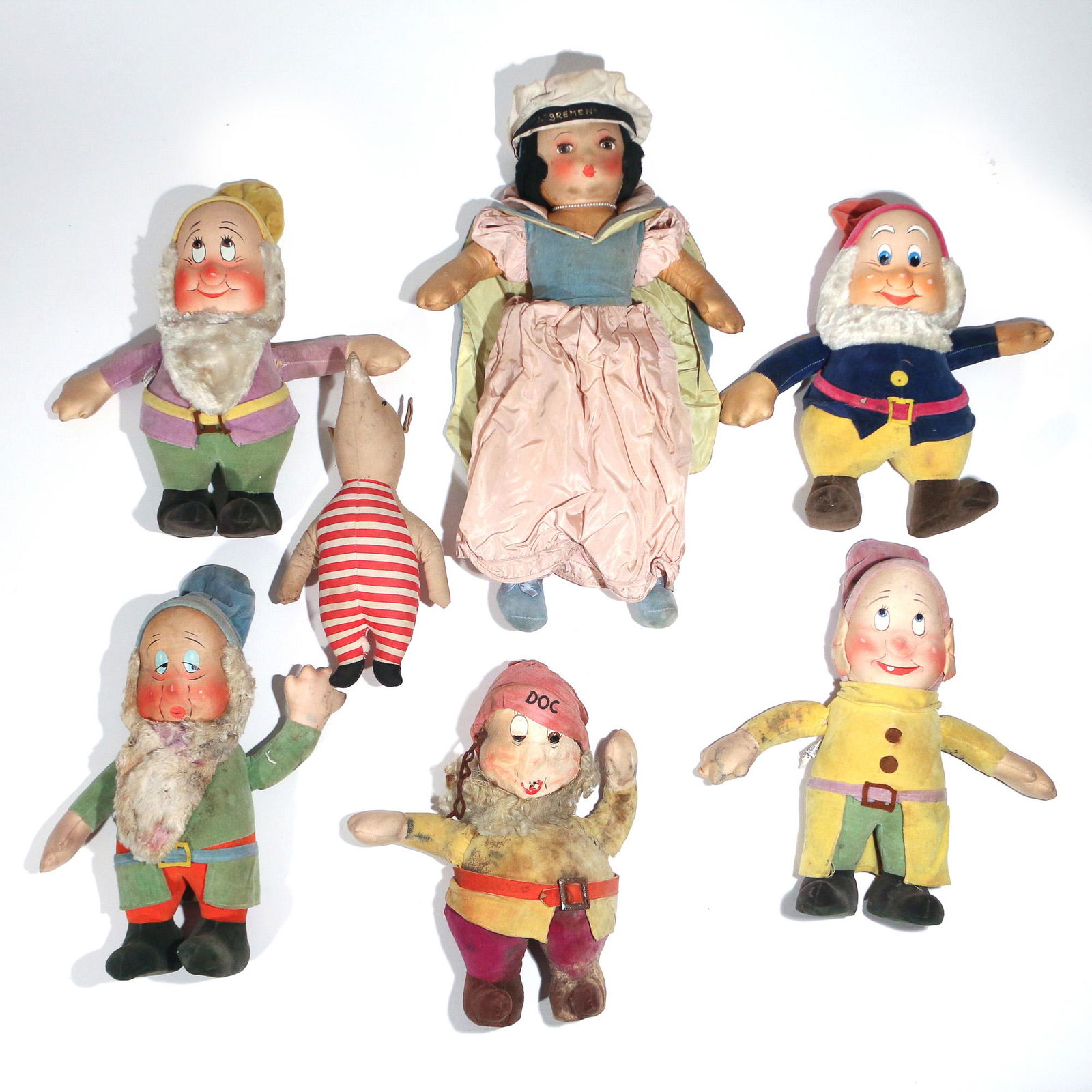 (7pc) SNOW WHITE AND [5] DWARVES DOLLS (1 of 5)