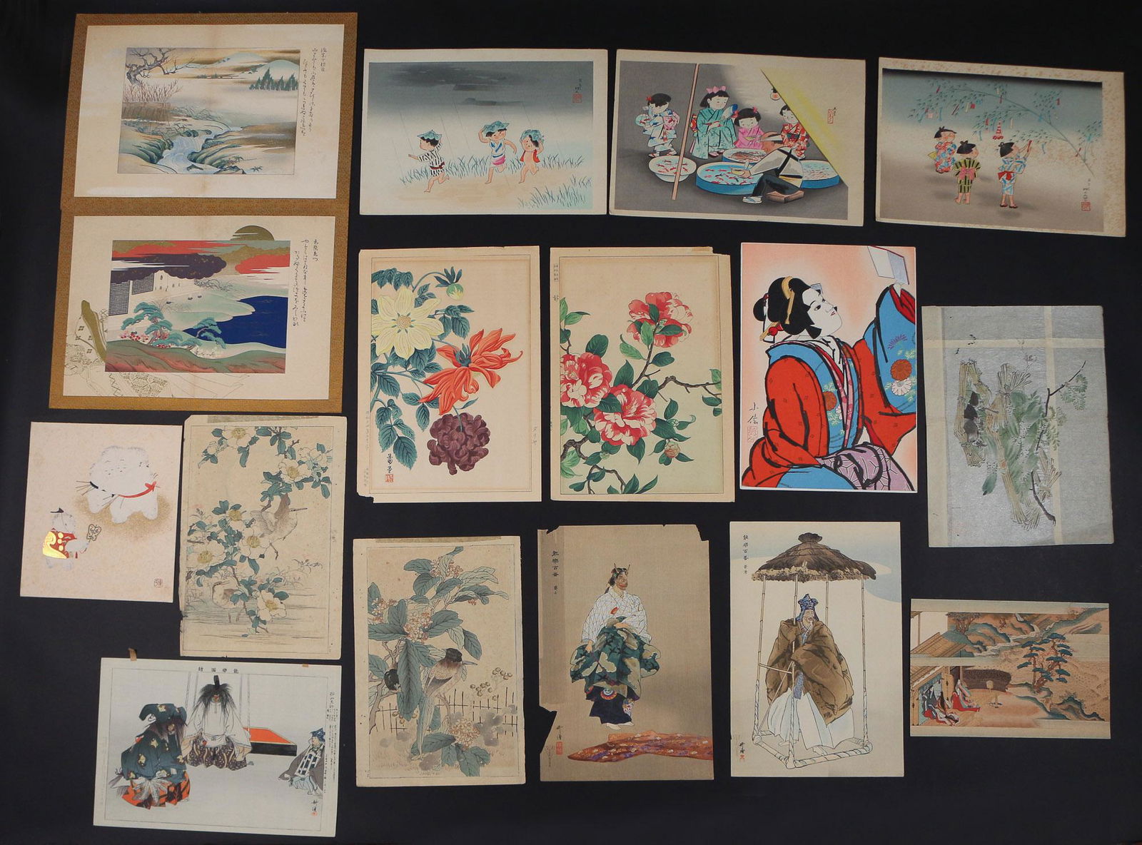 (16pc) JAPANESE WOODBLOCK PRINTS, 20TH CENTURY (1 of 9)
