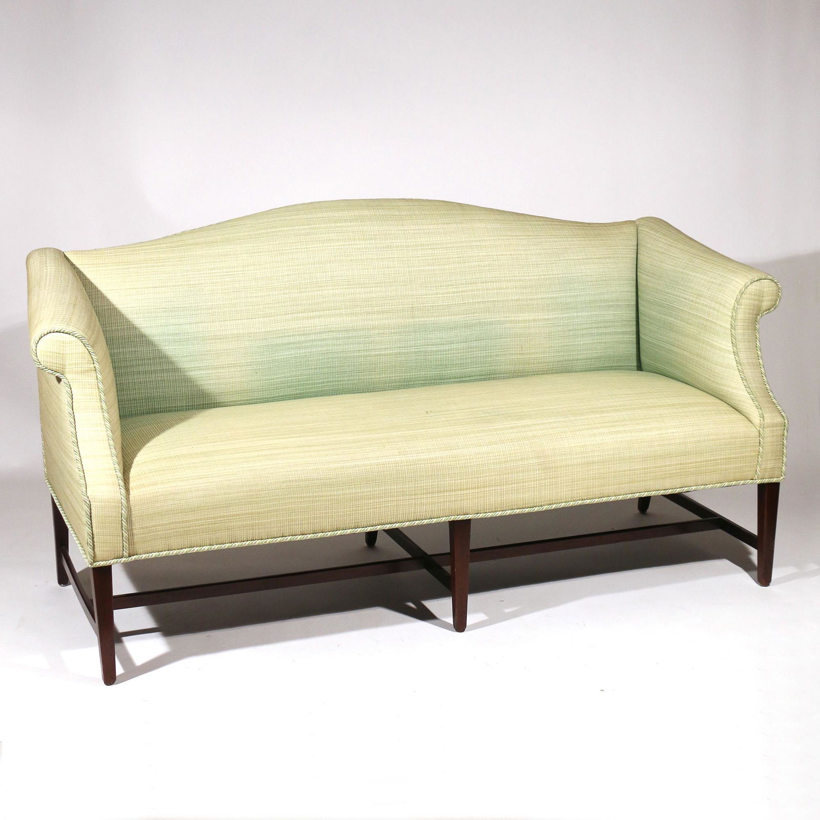 UPHOLSTERED MAHOGANY SETTEE (1 of 3)