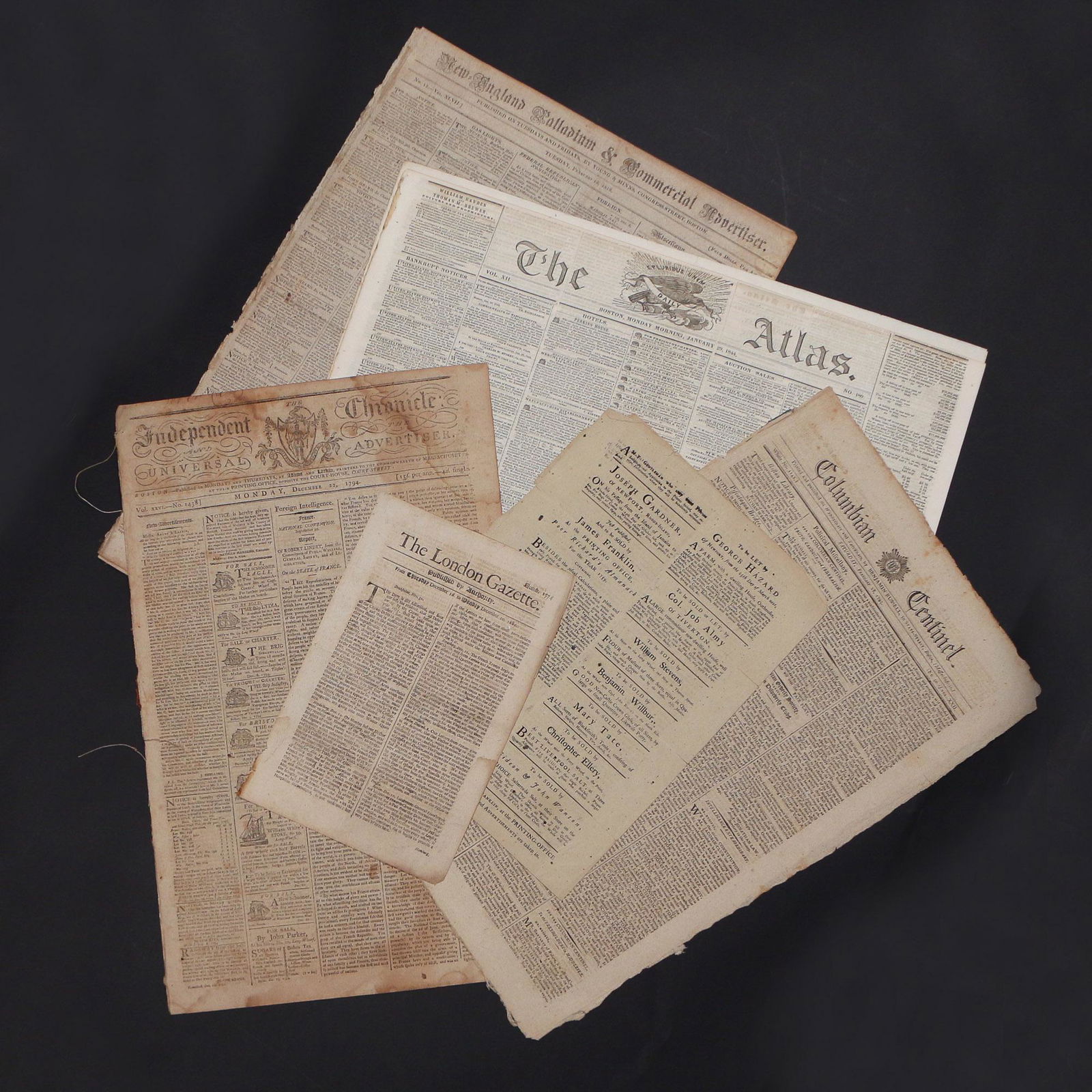 COLLECTION OF EARLY AMERICAN NEWSPAPERS (1 of 2)