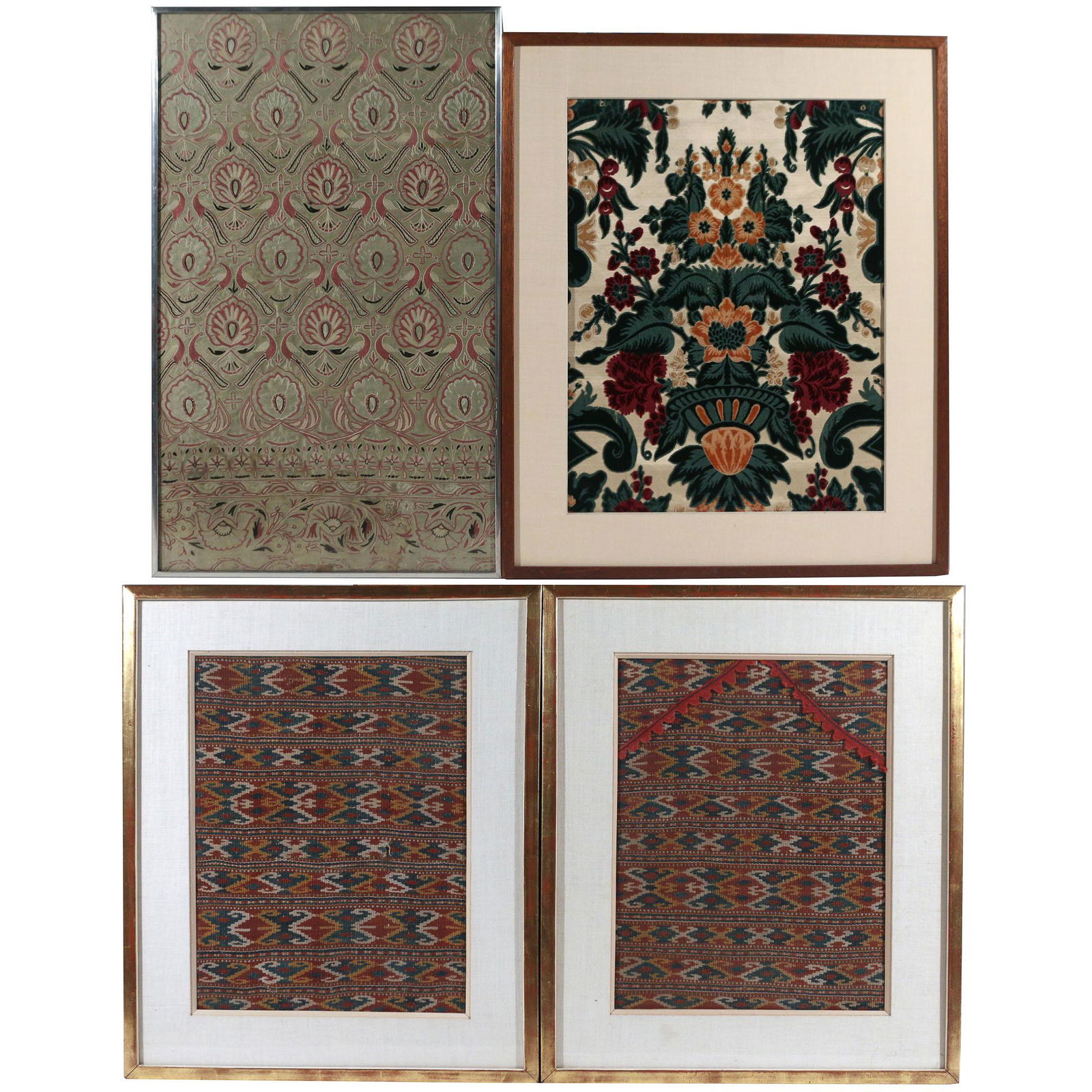 (4pc) MISC. FRAMED TEXTILES (1 of 9)