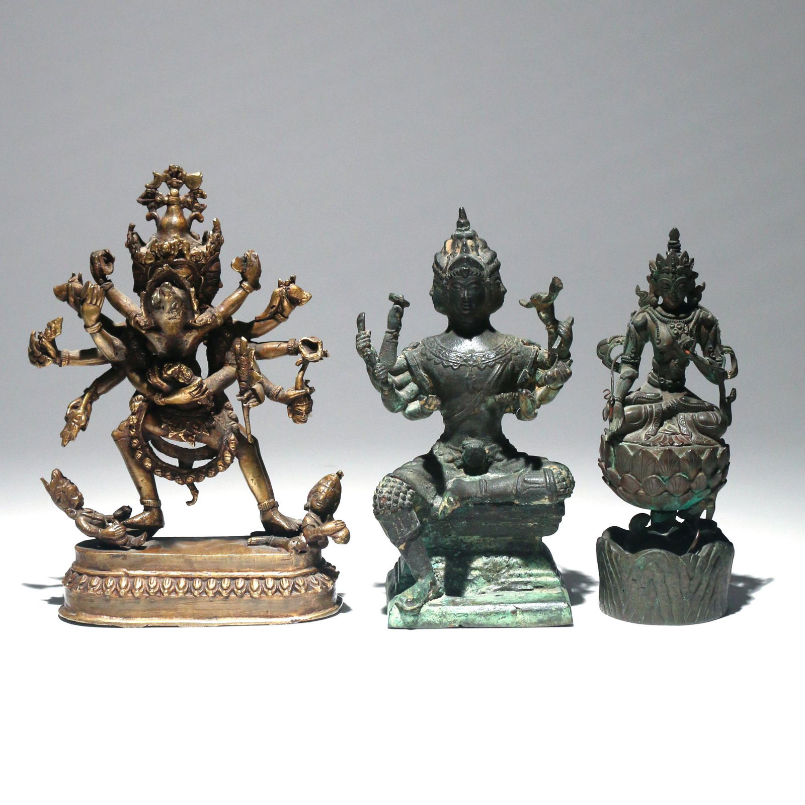 (3pc) SOUTHEAST ASIAN BRONZE FIGURES (1 of 3)