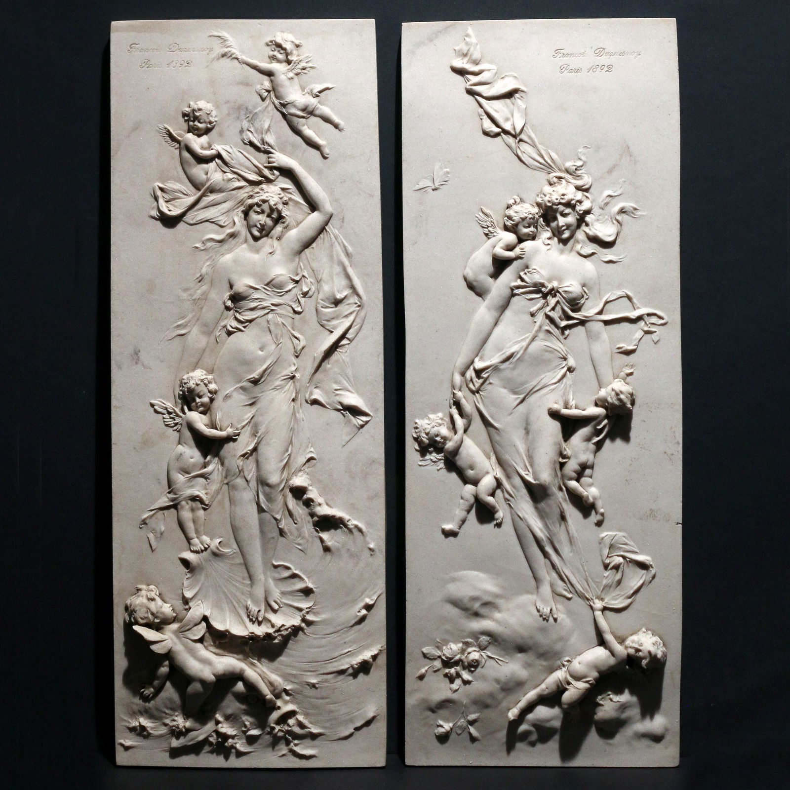 PAIR FRENCH PLAQUES AFTER FRANCOIS DUQUESNOY (1 of 13)