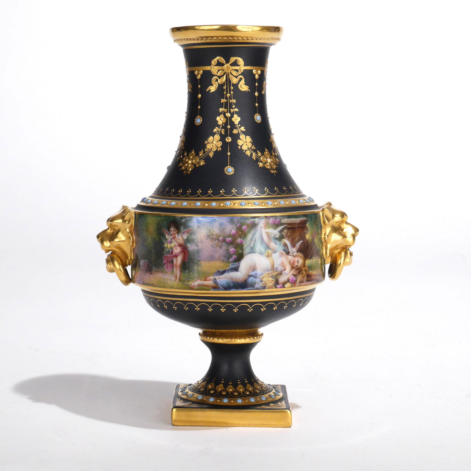 AUSTRIAN GILT & JEWELED BUD VASE (1 of 10)