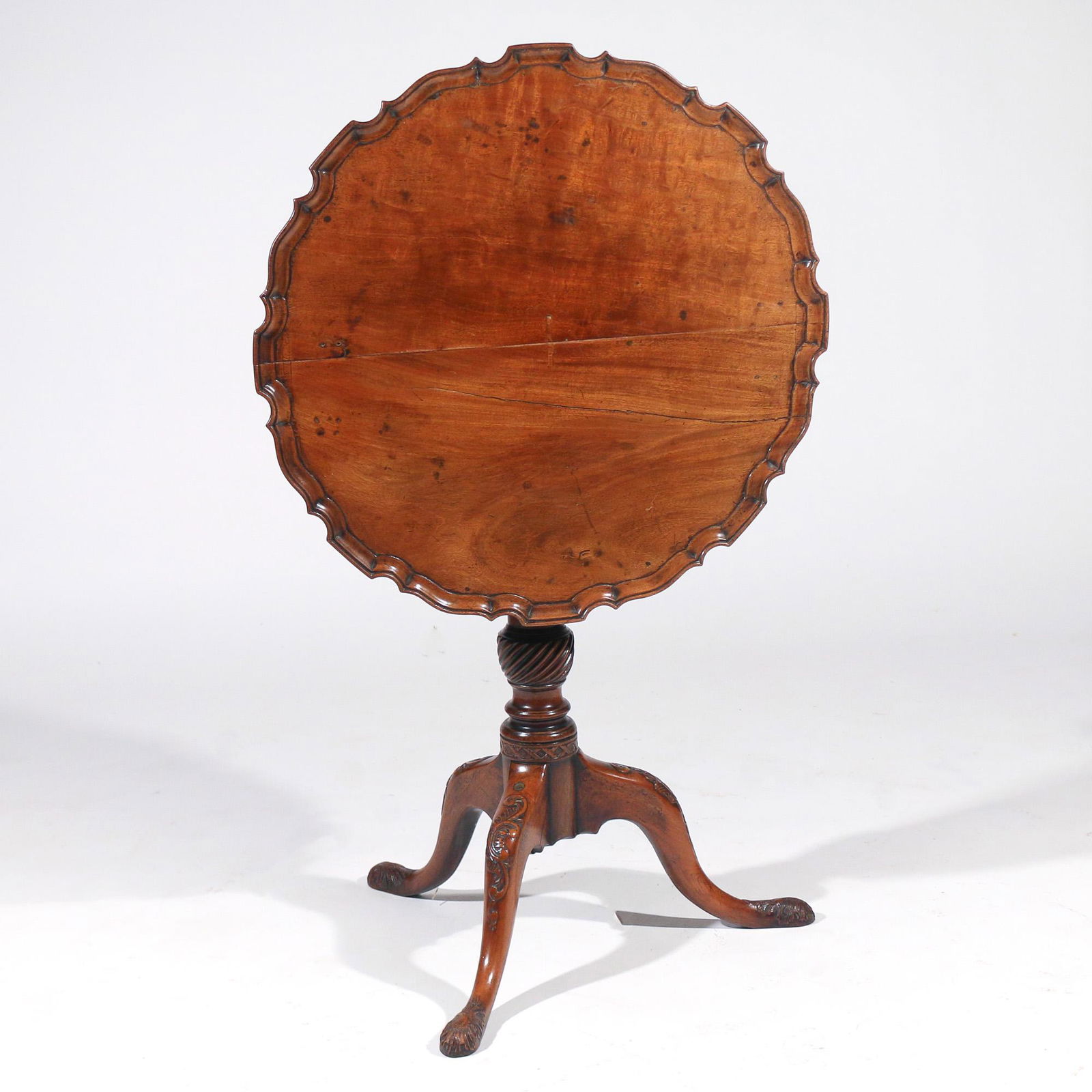 GEORGIAN WALNUT TILT-TOP TEA TABLE (1 of 7)